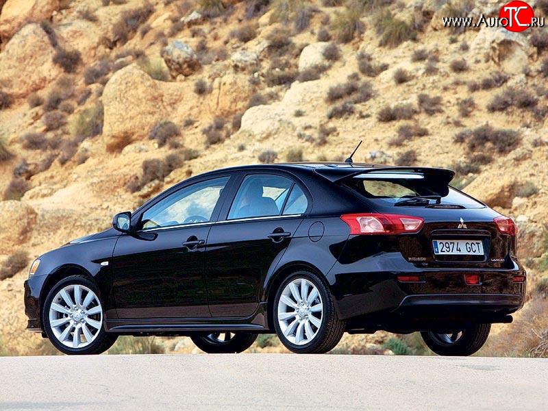 5 399 р. Верхний спойлер Sport 5D (хетчбек) Mitsubishi Lancer 10 хэтчбэк дорестайлинг (2007-2010) (Неокрашенный)  с доставкой в г. Новочеркасск