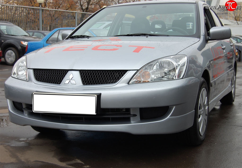 4 249 р. Накладка переднего бампера GT Dynamics Mitsubishi Lancer 9 1-ый рестайлинг универсал (2003-2005) (Неокрашенная)  с доставкой в г. Новочеркасск