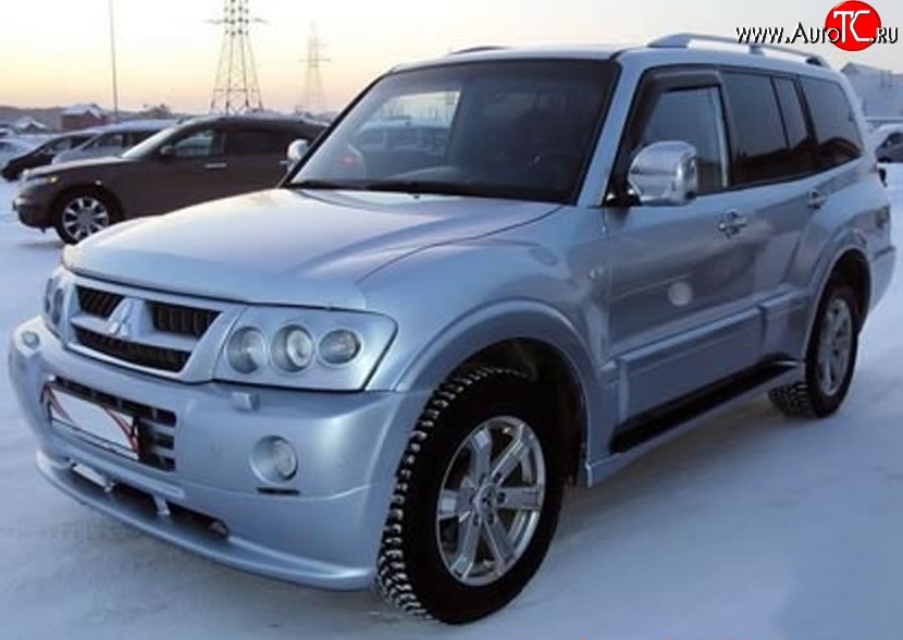 10 599 р. Накладка переднего бампера Sport Mitsubishi Pajero 3 V70 дорестайлинг (1999-2003) (Неокрашенная)  с доставкой в г. Новочеркасск