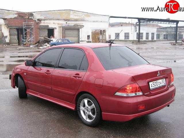 4 049 р. Накладка заднего бампера на Mitsubishi Lancer 9 2-ой рестайлинг седан (2005-2009)  с доставкой в г. Новочеркасск