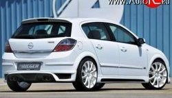 7 999 р. Накладка заднего бампера Rieger  Opel Astra  H (2004-2007) хэтчбек 5дв дорестайлинг (Неокрашенная)  с доставкой в г. Новочеркасск. Увеличить фотографию 1