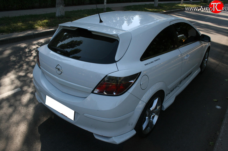 699 р. Комплект накладок задних фонарей Global Tuning  Opel Astra  H GTC (2004-2011) хэтчбек 3 дв. дорестайлинг, хэтчбек 3 дв. рестайлинг (Неокрашенные)  с доставкой в г. Новочеркасск