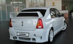 9 999 р. Задний бампер Power DM Renault Logan 1 дорестайлинг (2004-2010) (Без сетки, Неокрашенный)  с доставкой в г. Новочеркасск. Увеличить фотографию 1