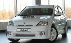 11 999 р. Передний бампер Power DM Renault Logan 1 дорестайлинг (2004-2010) (Без сетки, Неокрашенный)  с доставкой в г. Новочеркасск. Увеличить фотографию 1