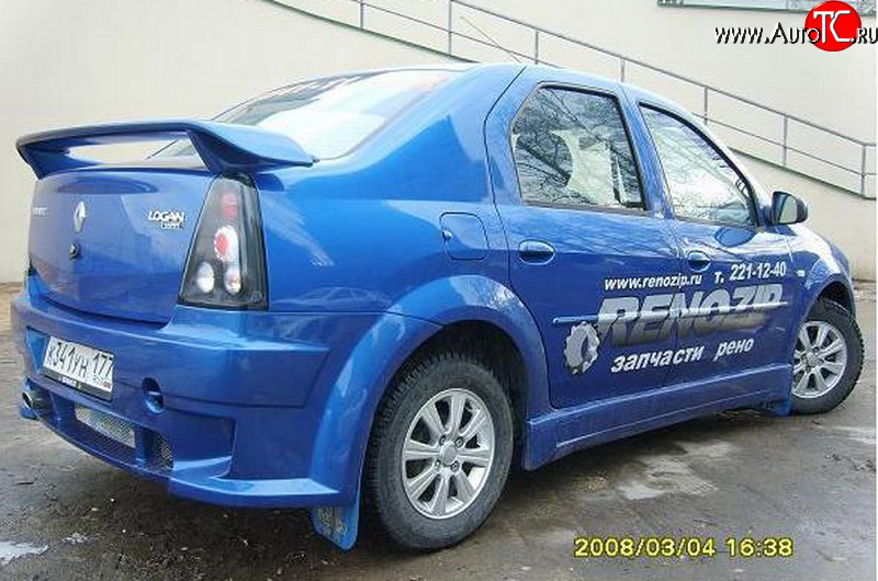 6 499 р. Низкий спойлер Power DM  Renault Logan  1 (2004-2010) дорестайлинг (Неокрашенный)  с доставкой в г. Новочеркасск