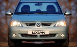 2 599 р. Передний бампер SAT Renault Logan 1 дорестайлинг (2004-2010) (Неокрашенный)  с доставкой в г. Новочеркасск. Увеличить фотографию 2