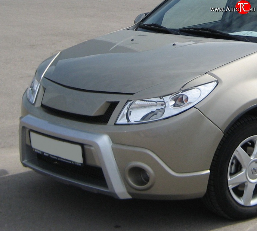 1 849 р. Реснички Kart RS Renault Sandero (BS) (2009-2014) (Неокрашенные)  с доставкой в г. Новочеркасск