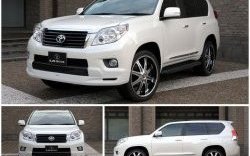 7 599 р. Накладка LX Mode на передний бампер Toyota Land Cruiser Prado J150 дорестайлинг (2009-2013) (Неокрашенная)  с доставкой в г. Новочеркасск. Увеличить фотографию 2