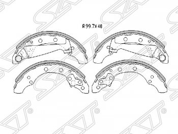 1 499 р. Колодки тормозные SAT (передние)  Chery Amulet (Corda)  A15 (2003-2010), Skoda Fabia ( Mk1,  Mk2) (2004-2014)  с доставкой в г. Новочеркасск. Увеличить фотографию 1