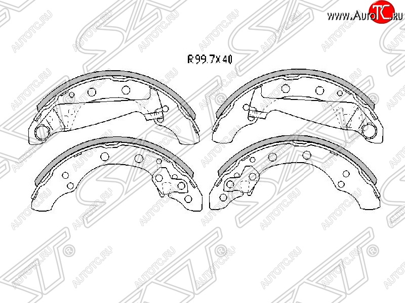 1 499 р. Колодки тормозные SAT (передние)  Chery Amulet (Corda)  A15 (2003-2010), Skoda Fabia ( Mk1,  Mk2) (2004-2014)  с доставкой в г. Новочеркасск