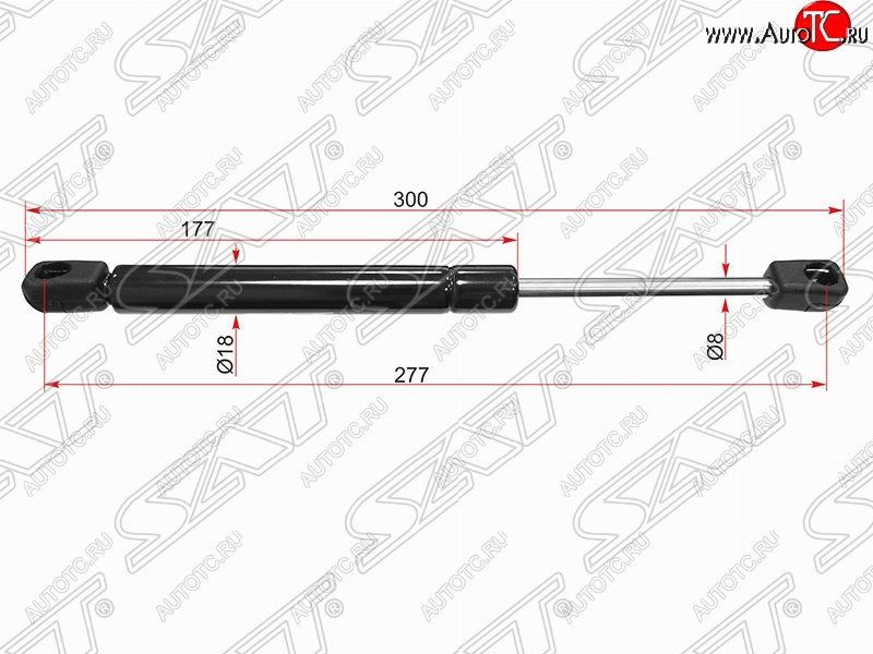 559 р. Упор крышки багажника SAT (газовый)  Audi A4  B5 8D2 седан (1994-2001), Volkswagen Bora (1998-2005), Volkswagen Jetta  A4 (1998-2005), Volkswagen Passat  B5 (1996-2000)  с доставкой в г. Новочеркасск