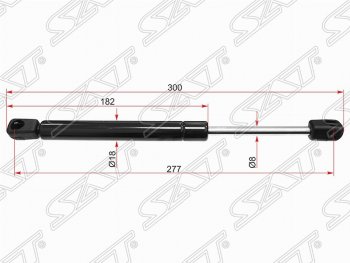 719 р. Упор капота SAT (газовый)  Audi A4  B5 8D2 седан (1994-2001), Audi TT  8N (1998-2006), Skoda Fabia  Mk1 (2004-2008), Volkswagen Bora (1998-2005), Volkswagen Jetta  A4 (1998-2005), Volkswagen Passat  B5 (1996-2000)  с доставкой в г. Новочеркасск. Увеличить фотографию 1