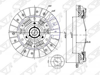 Комплект сцепления SAT (1.4) Skoda Octavia A5 дорестайлинг универсал (2004-2008)