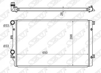 Радиатор двигателя SAT (трубчатый) Volkswagen Passat CC дорестайлинг (2008-2012)