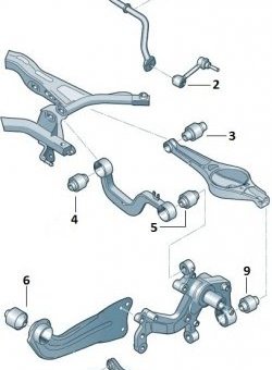 1 069 р. Полиуретановый сайлентблок поперечного рычага задней подвески Точка Опоры  Audi A3 (8PA хэтчбэк 5 дв.,  8P1 хэтчбэк 3 дв.), Seat Altea (5P), Leon (1P хэтчбэк 5 дв.), Toledo (универсал), Skoda Octavia (A5), Superb (B6 (3T),  B6 (3T5),  (B6) 3T), Yeti, Volkswagen Golf (5), Golf Plus (5), Jetta (A6), Passat (B6), Tiguan (NF), Touran (1T)  с доставкой в г. Новочеркасск. Увеличить фотографию 2