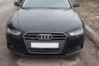 1 139 р. Реснички на фары KURAJ Audi A4 B8 дорестайлинг, седан (2007-2011) (Неокрашенные)  с доставкой в г. Новочеркасск. Увеличить фотографию 2