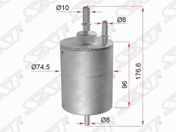 1 399 р. Топливный фильтр SAT (1.8/2.4/3.0/4.2)  Audi A4 ( B6,  B7) - A6  C6  с доставкой в г. Новочеркасск. Увеличить фотографию 1