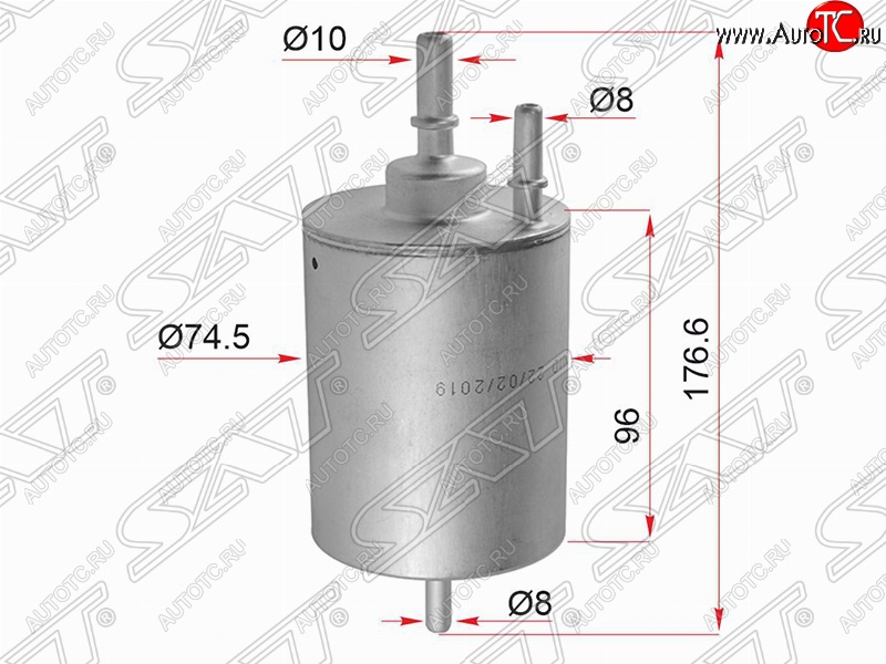 1 399 р. Топливный фильтр SAT (1.8/2.4/3.0/4.2)  Audi A4 ( B6,  B7) - A6  C6  с доставкой в г. Новочеркасск