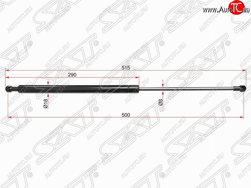 559 р. Упор крышки багажника SAT (газовый)  Audi A4  B6 (2000-2006) универсал  с доставкой в г. Новочеркасск