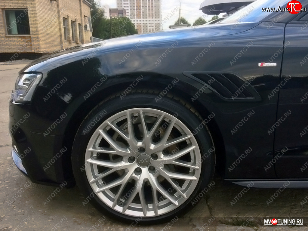 3 499 р. Накладки на крылья MV Tuning (жабры)  Audi A5  8T (2007-2011) дорестайлинг, лифтбэк  с доставкой в г. Новочеркасск