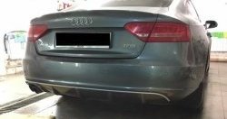 13 999 р. Накладка на задний бампер CT Audi A5 8T дорестайлинг, лифтбэк (2007-2011) (Неокрашенная)  с доставкой в г. Новочеркасск. Увеличить фотографию 4