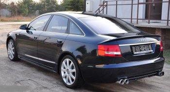 7 049 р. Лип спойлер Racing Audi A6 C6 дорестайлинг, седан (2004-2008)  с доставкой в г. Новочеркасск. Увеличить фотографию 1