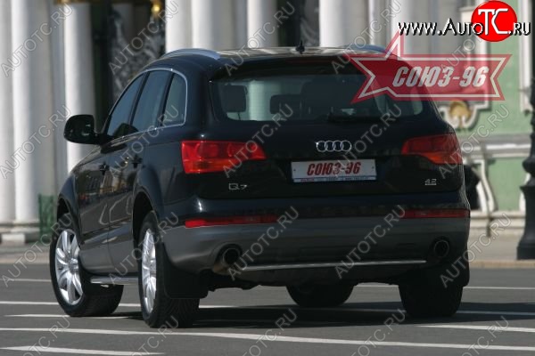 13 184 р. Защита заднего бампера Souz-96 (d 42) Audi Q7 4L дорестайлинг (2005-2009)  с доставкой в г. Новочеркасск