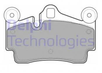 3 699 р. Комплект тормозных колодок (дисковые тормоза) DELPHI Porsche Cayenne 957 (2007-2010)  с доставкой в г. Новочеркасск. Увеличить фотографию 1