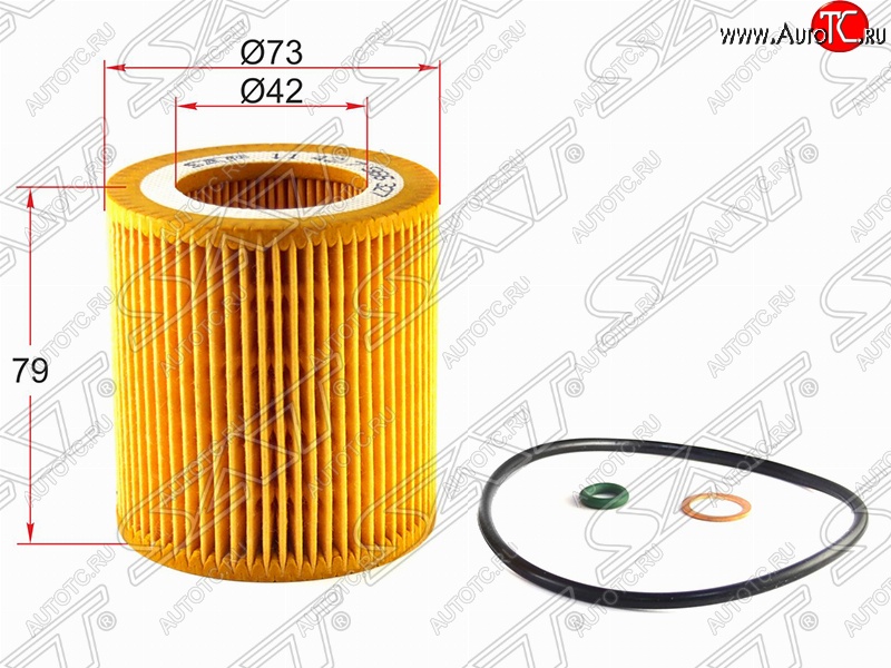 173 р. Фильтр масляный SAT (картридж) BMW 7 серия E65,E66, E67, E68 дорестайлинг, седан (2001-2005)  с доставкой в г. Новочеркасск