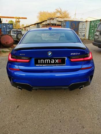 12 999 р. Диффузор заднего бампера М-Perfomance 320  BMW 3 серия  G20 (2018-2022) седан Inmax (цвет: черный глянец)  с доставкой в г. Новочеркасск. Увеличить фотографию 10