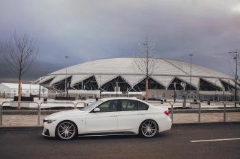 5 999 р. Накладки M-Perfomance под задний бампер (мини-лезвия)  BMW 3 серия  F30 (2012-2018) седан дорестайлинг, седан рестайлинг (цвет: черный матовый)  с доставкой в г. Новочеркасск. Увеличить фотографию 13