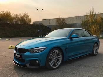 14 499 р. Сплиттер переднего бампера М-Perfomance BMW 4 серия F36 лифтбэк рестайлинг (2017-2020) (цвет: черный матовый)  с доставкой в г. Новочеркасск. Увеличить фотографию 3