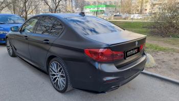 5 999 р. Накладки M-Perfomance под задний бампер (мини-лезвия) Inmax  BMW 5 серия  G30 (2016-2020) дорестайлинг, седан (цвет: черный глянец)  с доставкой в г. Новочеркасск. Увеличить фотографию 11