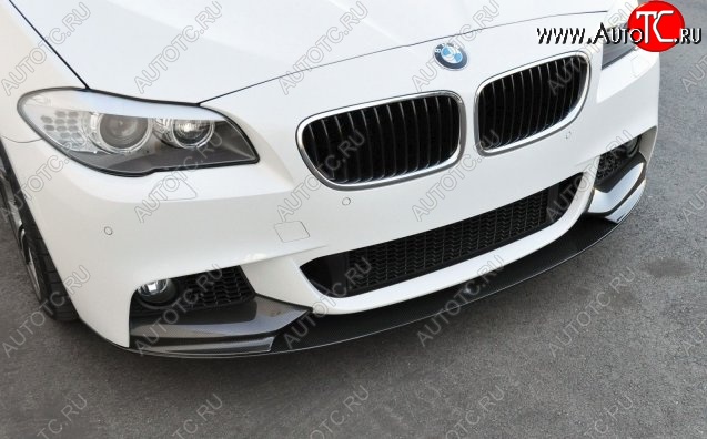 10 849 р. Накладка на передний бампер M-Performance BMW 5 серия F10 рестайлинг, седан (2013-2017) (Неокрашенная)  с доставкой в г. Новочеркасск