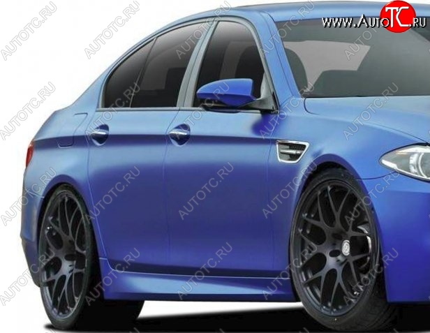 9 049 р. Пороги накладки M-Style BMW 5 серия F10 седан дорестайлинг (2009-2013) (Неокрашенные)  с доставкой в г. Новочеркасск