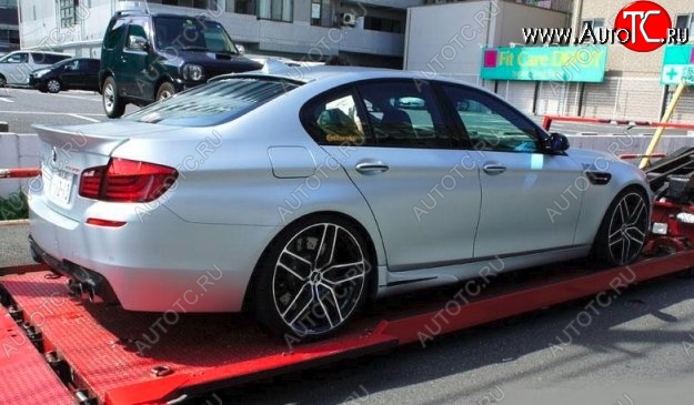 6 749 р. Лип спойлер CT v1 BMW 5 серия F10 седан дорестайлинг (2009-2013) (Неокрашенный)  с доставкой в г. Новочеркасск