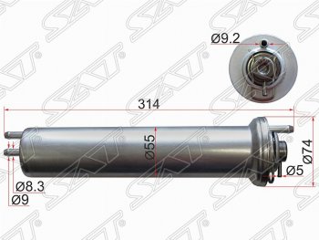 3 179 р. Топливный фильтр SAT  BMW 5 серия  E39 - X5  E53  с доставкой в г. Новочеркасск. Увеличить фотографию 1