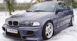 1 899 р. Накладка на передний бампер CarZone BMW 3 серия E46 седан дорестайлинг (1998-2001)  с доставкой в г. Новочеркасск. Увеличить фотографию 1