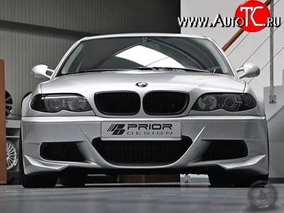 11 799 р. Передний бампер Prior Design BMW 3 серия E46 седан дорестайлинг (1998-2001) (Неокрашенный)  с доставкой в г. Новочеркасск