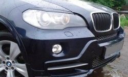 1 499 р. Реснички на фары CT BMW X5 E70 дорестайлинг (2006-2010) (Неокрашенные)  с доставкой в г. Новочеркасск. Увеличить фотографию 2