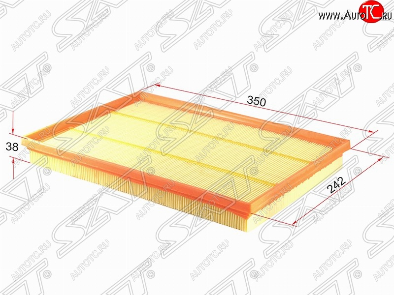 549 р. Фильтр воздушный двигателя SAT (350х242х38 mm)  BMW X5  E70 (2006-2013) дорестайлинг, рестайлинг  с доставкой в г. Новочеркасск