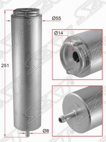 779 р. Топливный фильтр SAT BMW X5 E70 дорестайлинг (2006-2010)  с доставкой в г. Новочеркасск. Увеличить фотографию 1