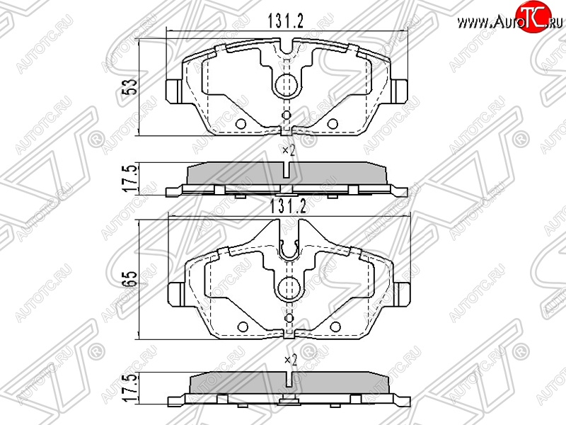 1 079 р. Колодки тормозные SAT (передние)  BMW 1 серия ( E81,  F20) (2007-2020) хэтчбэк 3 дв. рестайлинг, хэтчбэк 5 дв. дорестайлинг, хэтчбэк 5 дв. 2-ой рестайлинг  с доставкой в г. Новочеркасск