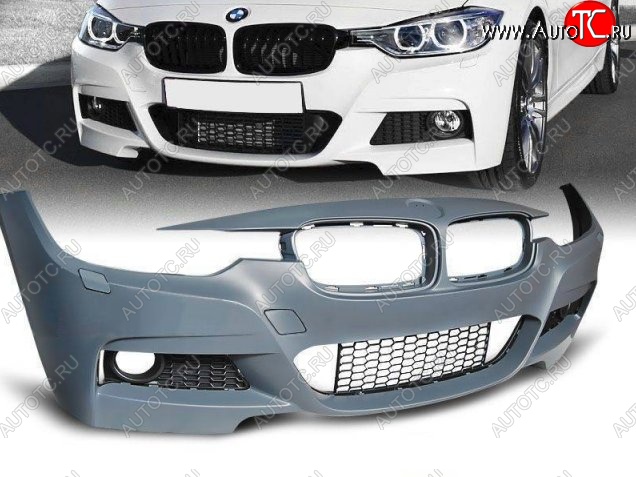 29 949 р. Передний бампер M-pakiet BMW 3 серия F30 седан дорестайлинг (2012-2015) (Неокрашенный)  с доставкой в г. Новочеркасск