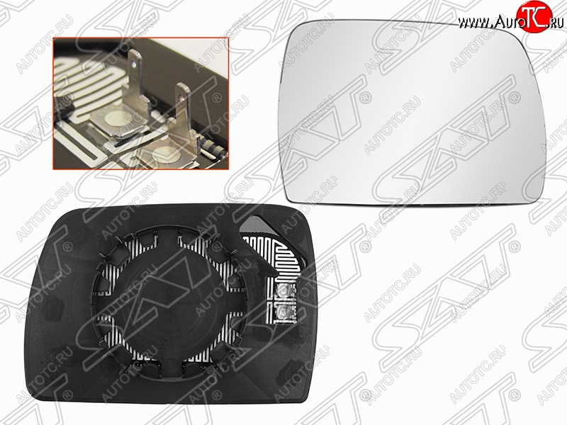 719 р. Правое полотно зеркала SAT (голубой, асферическое с обогревом) BMW X3 E83 (2003-2009)  с доставкой в г. Новочеркасск