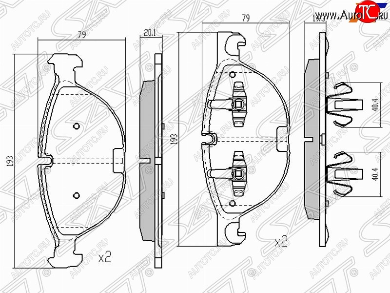 2 299 р. Комплект тормозных колодок SAT (передние)  BMW X5 ( E70,  F15) - X6 ( E71,  F16)  с доставкой в г. Новочеркасск