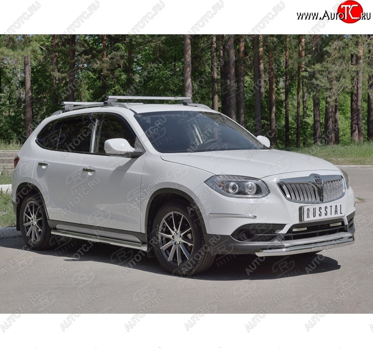 13 649 р. Одинарная защита переднего бампера из трубы d63 мм SLITKOFF Brilliance V5 (2012-2018)  с доставкой в г. Новочеркасск