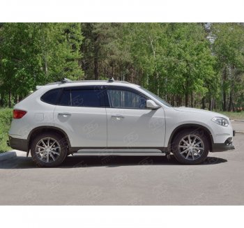 17 599 р. Защита порогов из круглой трубы d63 мм SLITKOFF v1 Brilliance V5 (2012-2018)  с доставкой в г. Новочеркасск. Увеличить фотографию 2