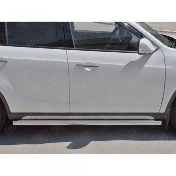 17 599 р. Защита порогов из круглой трубы d63 мм SLITKOFF v3 Brilliance V5 (2012-2018)  с доставкой в г. Новочеркасск. Увеличить фотографию 2