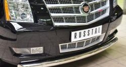 16 999 р. Одинарная защита переднего бампера диаметром 76 мм Russtal Cadillac Escalade GMT926 джип 5 дв. короткая база (2006-2014)  с доставкой в г. Новочеркасск. Увеличить фотографию 3